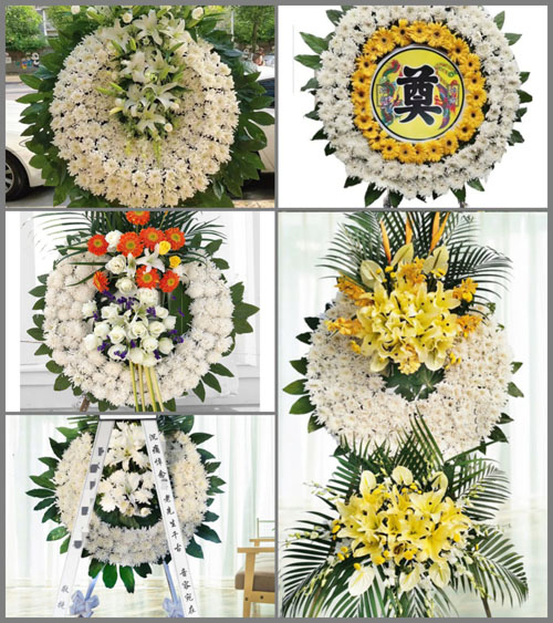 山东青岛平度市田庄镇北塘村花圈速递